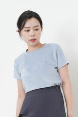 Blue velvet tee top