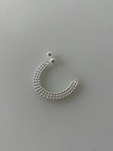 Silver rain drop ring in adjustable design