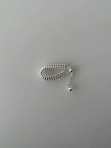 Silver rain drop ring in adjustable design