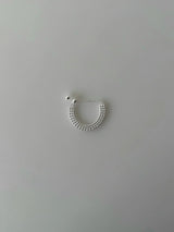 Silver rain drop ring in adjustable design