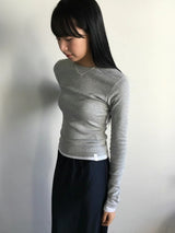 Premium silver necklace in minimal ribbons