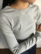 Premium silver necklace in minimal ribbons