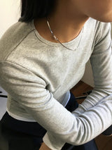 Premium silver necklace in minimal ribbons