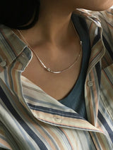 Premium silver necklace in minimal knots