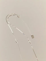 Premium silver necklace in minimal knots