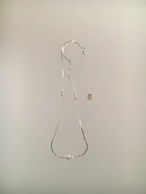 Premium silver necklace in minimal knots