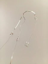 Premium silver necklace in minimal knots