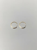 Silver double rings earrings