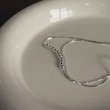 Silver double chain bracelet