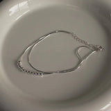 Silver double chain bracelet