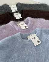 Crop sweater in premium wool