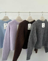 Crop sweater in premium wool