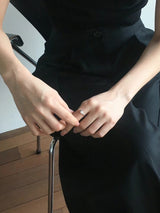 Minimal silver peal ring