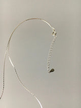 Silver minimal pearl necklace