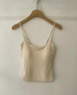 Nude cami inner w/ fixed pad