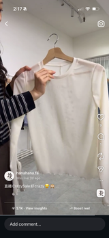 White soft chiffon inner in ruffle fringe 240WH