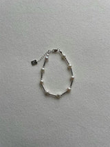 Pearl and silver bracelet
