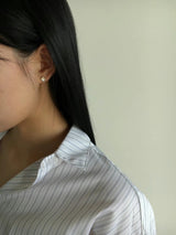 Stone silver earrings