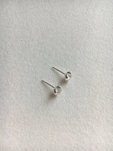Stone silver earrings