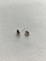 Stone silver earrings