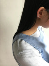 Silver starfish earcuff