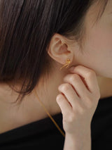 925 Silve ribbon earrings