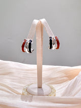Leather string hook earrings