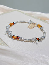 Brown tone beads bracelet