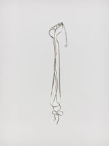 Ribbon necklace in double chain