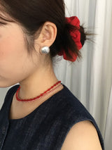 Red and silver necklace