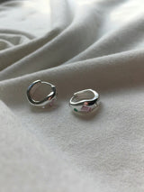 925 silver irregular earrings w/ stones