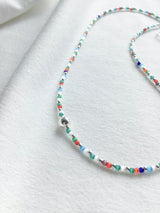 925 silver choker w/ colourful beads