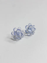 Blue flower earrings