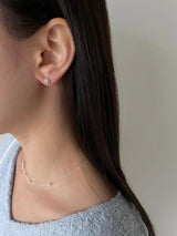 925 Silver necklace w/ minimal pearl