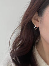 Flower silver earrings