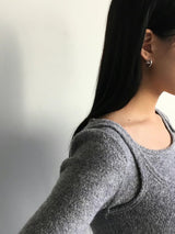 3D curl design earrings in silver