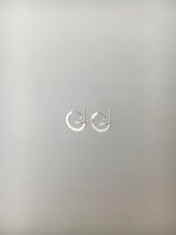 3D curl design earrings in silver