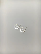 3D curl design earrings in silver