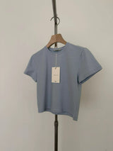 Blue stripes minimal cutting Tee
