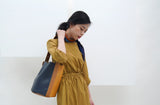Mustard ballon sleeves dress w/ waist strap