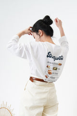 White baguette tee