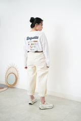 White baguette tee