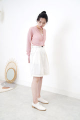 Pink patchwork thin cardigan