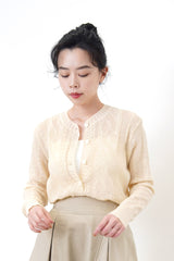 Wheat crochet cardigan in twist pattern