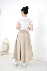 White pattern sheer top