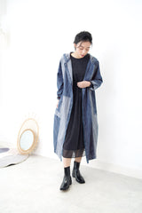 Denim patchwork shirt dress