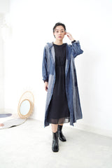 Denim patchwork shirt dress