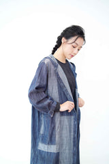 Denim patchwork shirt dress