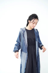 Denim patchwork shirt dress