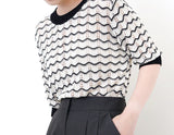 Wave pattern crochet top